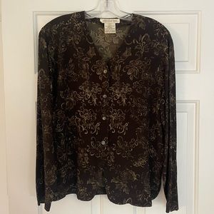 Jones New York Brown Blouse